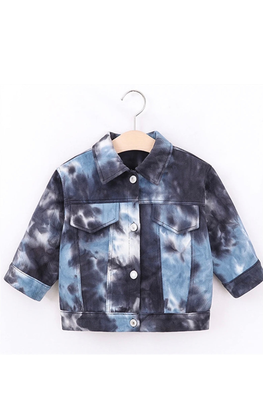 Tie-Dye Jean Jacket in Blue