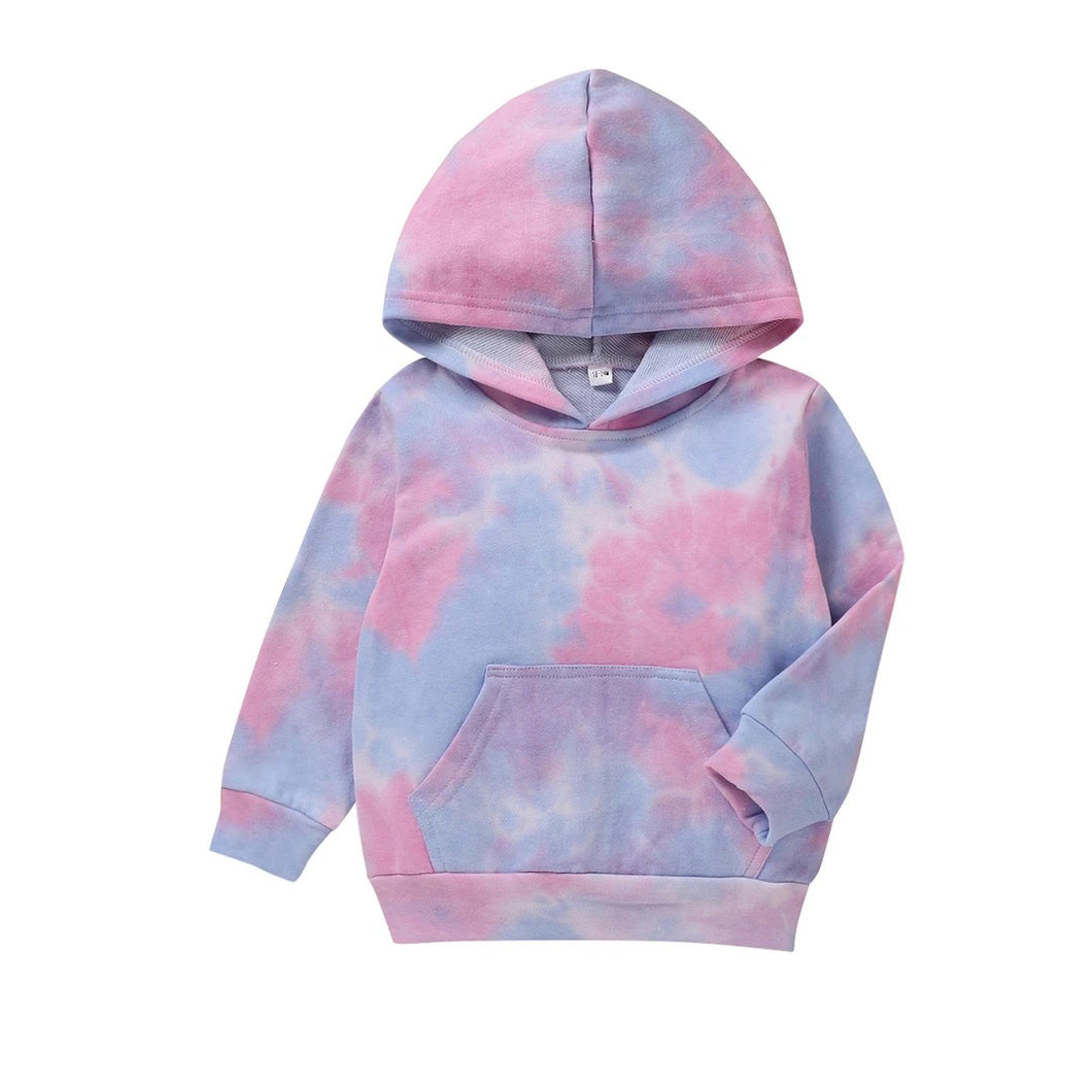 Custom Name Cotton Candy Tie-Dye Hoodie