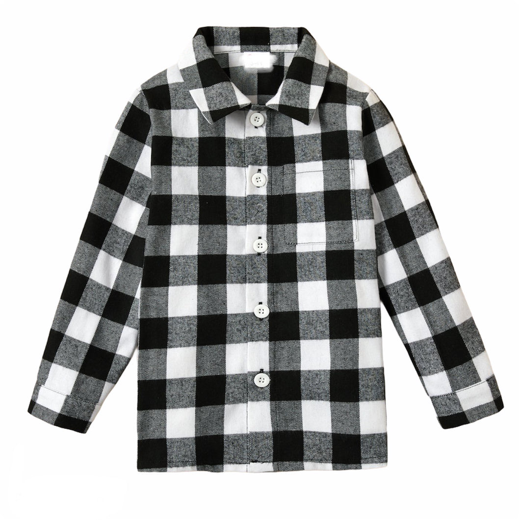 Danny Black & White Flannel Shirt