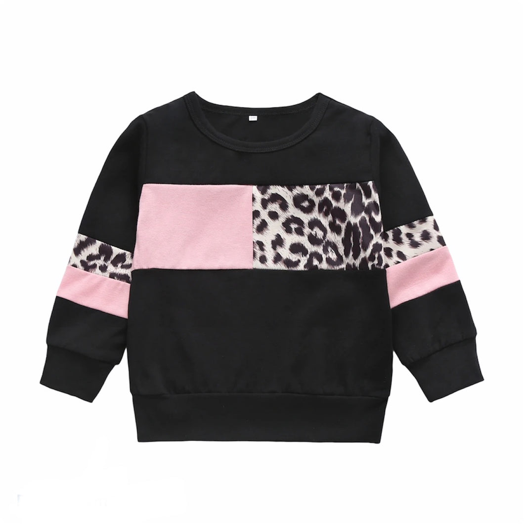 Lily Leopard Pullover in Pink