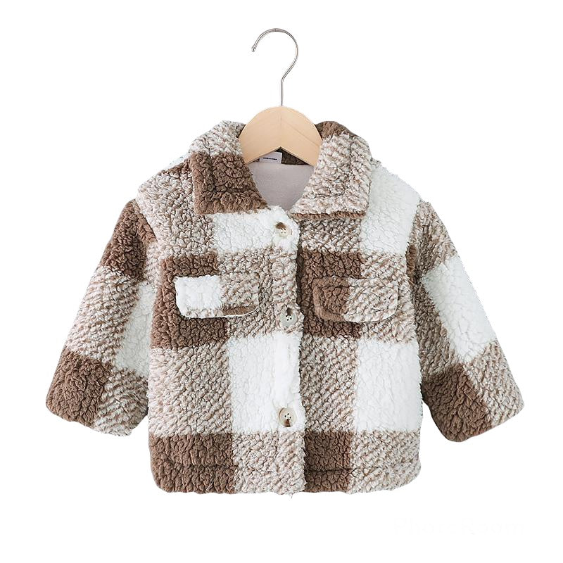 Plaid Teddy Coat