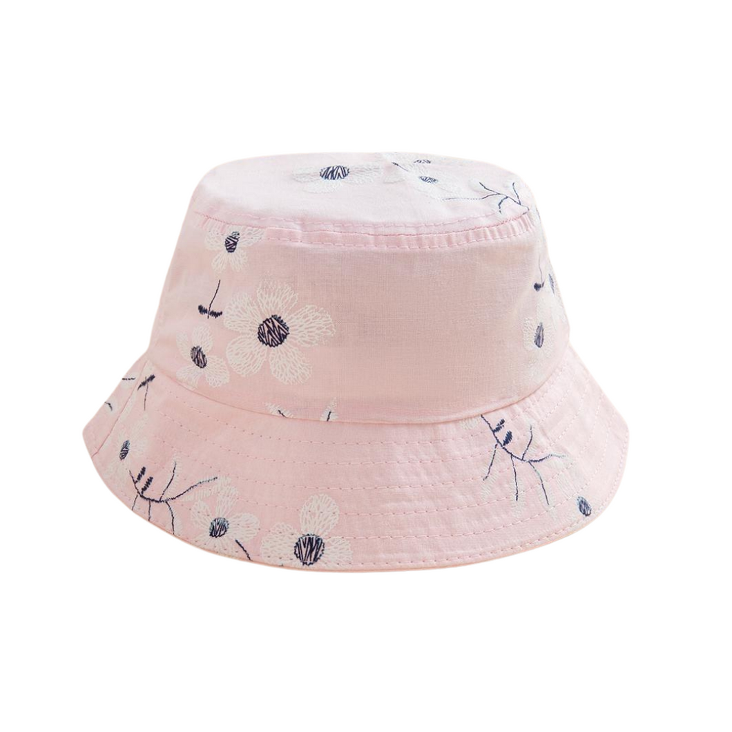 Pink Flower Bucket Hat